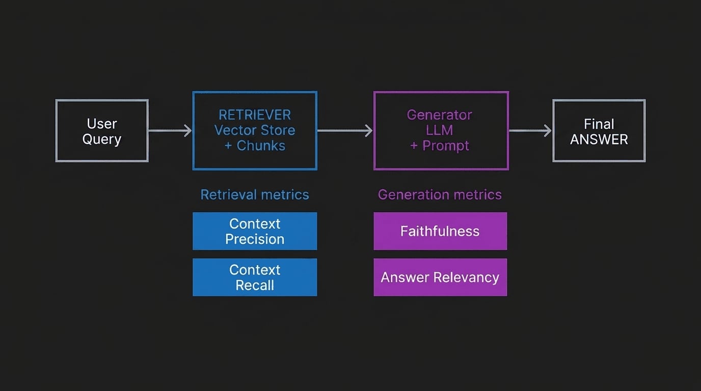 RAG Evaluation with RAGAS: Measuring Faithfulness, Context Precision, and Recall in Production